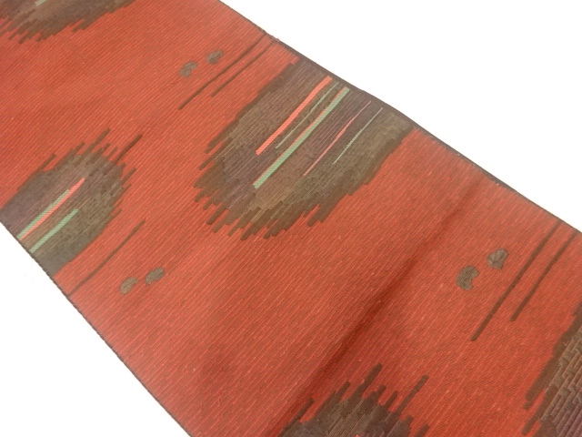 抽象模様織出し名古屋帯